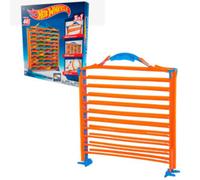 Hot wheels - garage portatile 11 livelli con pista da corsa 210 cm
