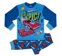 Hot Wheels, "Go Epic! Pigiama a Maniche Lunghe, Go Epic, 2-3 Anni: 98cm, Blu