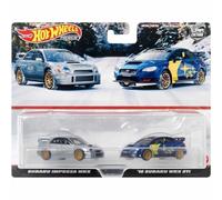 Hot Wheels HKF60 Premium - Set di 2 pezzi Subaru Impreza WRX / Subaru WRX STI '16 [Mini Car] [a partire da 3 anni]