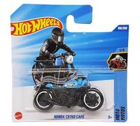 Hot Wheels - Honda CB750 Café - HW Moto 1/5 - JBB79 - Short Card - Moto - Azzurro - Mattel 2025 - Modello Honda con licenza ufficiale - 1:64