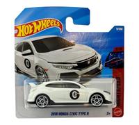 Hot Wheels - Honda Civic Type R 2018 - Night Speed 3/10 - JJH88 - Short Card - Bianco - Modello licenza - Mattel 2026-1:64