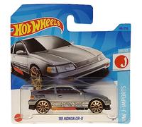Hot Wheels, Honda CR-X ‘88, HW J-Imports 10/10, HKJ17 - Modellino di automobile, grigio metallizzato, Mattel 2023