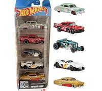 Hot Wheels Hot Rods 5 Pack ['57 Chevy, '52 Hudson Hornet, Max Steel, Hirohata MERC, Muscle & Blown] 1:64 Scale Diecast veicoli giocattolo