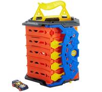 Hot Wheels, Roll out Raceway Track Set, Storage Bucket Unrolls Into 5-Lane Racetrack for Multi-Car Play, Connects to Other Sets