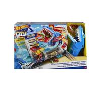Hot Wheels City Set Super Squalo Playset con 1 macchinina , pista a tema nemesi, si collega ad altri playset, giocattolo per bambini 4+ anni