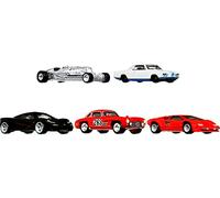 Hot Wheels Jay Leno's Garage Container Set, 5 1:64 Scale Premium Cars in contenitore da collezione, metallo/metallo e Realriders, regalo per collezionisti