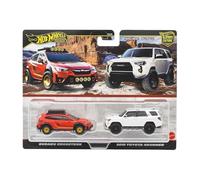 Hot Wheels JBK98 - Mini auto giocattolo per Subaru Crosstrek / Toyota 4Runner 2018, dai 3 anni in su, multicolore