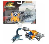 Hot Wheels Jurassic World Rebirth, Veicolo e figura della collezione di dinosauri (Mosasaurus Sea Sub)