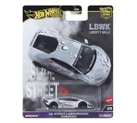 Hot Wheels Lamborghini Huracàn Lb-Works, veicolo Car Culture Circuit Legends da collezione, macchinina Hot Wheels die-cast, giocattolo per bambini 3+ anni e i fan e collezionisti adulti, Bianco, HKC84