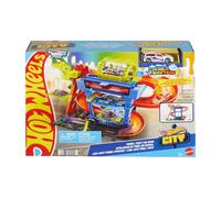HOT WHEELS - AUTOLAVAGGIO CON TUNNEL, PLAYSET CON PISTA E TUNNEL CHE SPRUZZA ACQUA, INCLUDE 1 VEICOLO