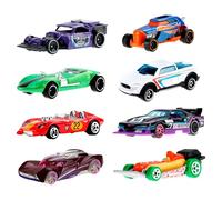 Hot Wheels Let's Race - Set di 8 veicoli, macchinine e trucks scala 1:64 dalla serie animata Netflix, per bambini e collezionisti fan di auto, 3+ anni, JGK18