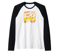 Hot Wheels - Logo Racing Retro '68 Maglia con Maniche Raglan