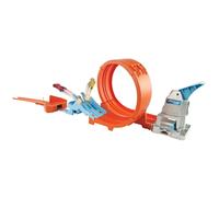 Hot Wheels Loop Stunt Champion Track Set with Dual-Track Loop, Dual Launch, Spri