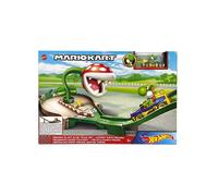 Hot Wheels Mario Kart Pista Piranha con Personaggio Yoshi in Macchinina Multicolor