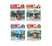 Hot Wheels Mario Kart - Set di alianti per personaggi Bowser, Yoshi azzurro, Mario, Rospo 4, GVD30-956M