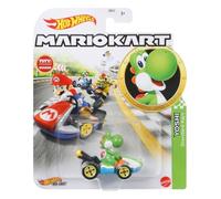 Hot Wheels Modellino DieCast YOSHI Standard Kart da Super Mario Kart - Scala 1:64 Lunghezza 5cm - GLP38