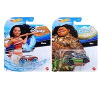 Hot Wheels Maui e Moana Character Cars, 2 veicoli pressofusi da collezione