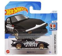 Hot Wheels - Mazda RX-7 - HW First Response 8/10 - HTD54 - Short Card - Police - Nero - Mattel 2024-1:64