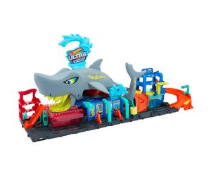 Hot Wheels Mega Squalo Autolavaggio con Macchinina Color Reveal