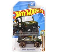 Hot Wheels Mercedes-Benz Unimog 1300L, verde, 178/250 scala 1:64 pressofuso, auto giocattolo in metallo, HW Dirt Series 1/10