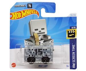 Hot Wheels - Minecart - HW Screen Time 8/10 - HTB38 - Short Card - Minecraft 15 anni - Mattel 2024-1:64