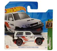 Hot Wheels - Mitsubishi Bajero Evolution - Mud Studs 3/5 - HKK36 - Short Card - Bianco - Rally Art - Mattel 2023