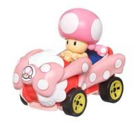 Hot Wheels Modellino DieCast TOADETTE Versione Birthday Girl da Super Mario Kart - Scala 1:64 Lunghezza 5cm