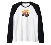 Hot Wheels Monster Truck - Blaze Maglia con Maniche Raglan