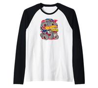 Hot Wheels Monster Truck - Mash Up Mayhem Maglia con Maniche Raglan