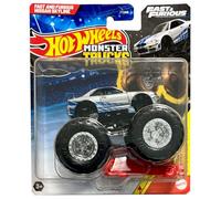 Hot Wheels Monster Truck Nissan Skyline, Fast & Furious include auto schiacciata