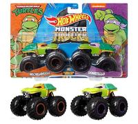Hot Wheels Monster Trucks 1:64 Pack of 2 Michelangelo & Donatello