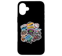Hot Wheels Monster Trucks - Adesivo stile Mash Up Custodia per iPhone 16 Plus