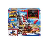 Hot Wheels Monster Trucks Arena Bone Shaker Tire Press Challenge