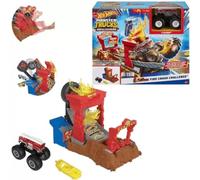 Hot Wheels Monster Trucks Arena Smashers HNB90 - Set da gioco con 5 allarmi e 1 auto rotta
