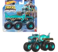 Hot Wheels Monster Trucks Big Rigs, camion rimorchio in scala 1:64 con 6 ruote (Mega Wrex)