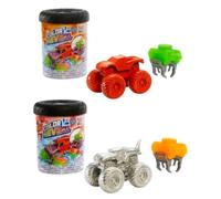 Hot Wheels Monster Trucks Color Reveal - Confezione da 2 contenitori per acqua Blaster con Mega Wrex e Race Ace