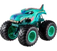 Hot Wheels Monster Trucks - Mega-Wrex Colossale, veicolo con ruote giganti e grafiche dai dettagli brillanti, ispirato al personaggio della serie Monster Trucks Live, 4+ anni, JJN47