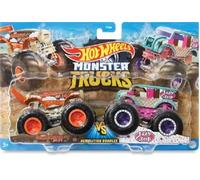 Hot Wheels Monster Trucks Demolition Double 1/64 - Auto in metallo - Carbonator vs 1 Bad Scoop