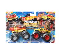 Hot Wheels Monster Trucks Demolition Doubles Oscar Mayer Weinermobile Vs All Fried Up Confezione da 2. Scala 1:64.