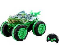 Hot Wheels Monster Trucks - Fuoristrada Great Bite R/C, veicolo anfibio radiocomandato con pneumatici Mutant Grip, guida e fa acrobazie su tutti i terreni e in acqua, JMM76