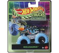 Hot Wheels Monster Trucks Glow in The Dark 2025 Skelesaurus scala 1:64
