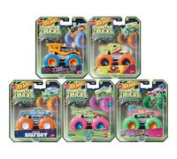 Hot Wheels Monster Trucks Glow in The Dark Collection, set da 5 pezzi, Shark Wreck, Bigfoot, Bone Shaker, Scorpedo, Loco Punk