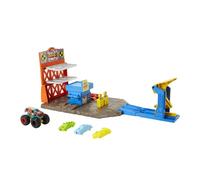 Hot Wheels Monster Trucks Playset Distruzione Suprema e 3 Macchinine con Lanciatore, Giocattolo per Bambini 4+ Anni