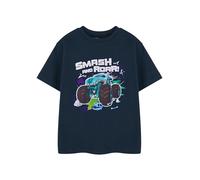 Hot Wheels Monster Trucks Maglietta a Maniche Corte Navy per Ragazzi | T-Shirt Grafica Smash And Roar per Bambini | Merchandising Ufficiale Bambini e Ragazzi