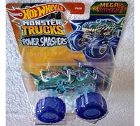 Hot Wheels Monster Trucks Mega-Wrex 2024, Power Smashers, include auto schiacciata