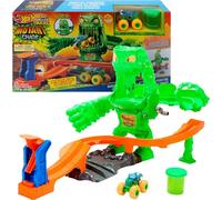 Hot Wheels Monster Trucks Mutant Chaos Monster Takedown Playset e Rhinomite