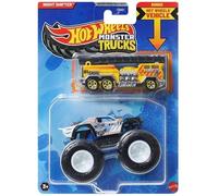 Hot Wheels Monster Trucks Night Shifter Police Series con 5 allarmi schiacciabili, veicolo pressofuso, scala 1:64