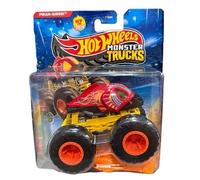 Hot Wheels Monster Trucks Piran-AHHHH [Piranha] Beast Bashers 6/6 (include auto schiacciata) Nuovo per il 2026! Veicolo giocattolo pressofuso in scala 1:64