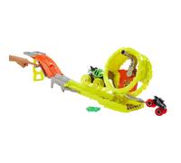 Hot Wheels Monster Trucks Race & Chase Challenge Track inkl. 2 Autos.