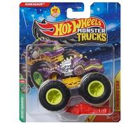 Hot Wheels Monster Trucks Rageasaur, Beast Bashers 2/6 [include auto schiacciata!] Nuovo per il 2026! Veicolo giocattolo pressofuso in scala 1:64